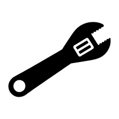 silhouette of clean vector Wrench set isolated on white background