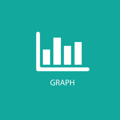 Graph chart vector icon.symbol of business.