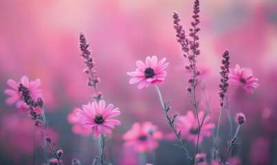 Naklejka premium Beautiful Pink flowers background
