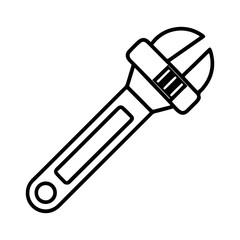 silhouette of clean vector Wrench set isolated on white background