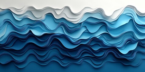 Fototapeta premium Abstract layered wavy design (3)