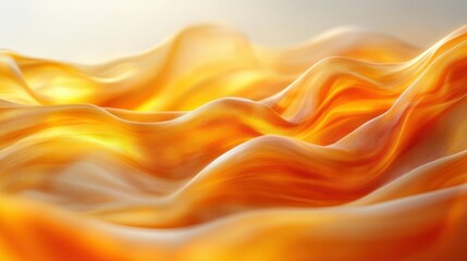 Obraz premium Abstract Liquid Gold Waves, Sunlight, Soft Blurred Background
