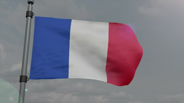 france country flag waving