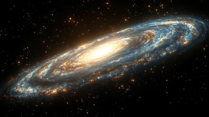 Fototapeta premium Spiral Galaxy Space Background, Stellar Nebula