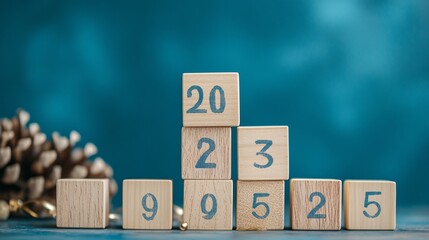 Wooden Number Blocks Countdown for Festive Season