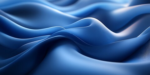 Obraz premium Abstract Blue Fabric Texture, Dynamic Flow, Background for Design