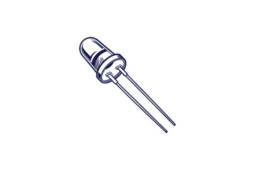 electric diode clip art vector illustration on a white background
