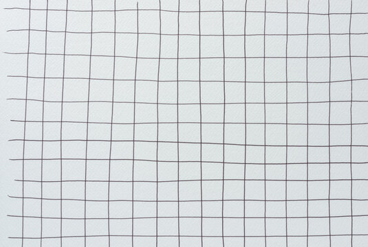 blank, textured, paper sheet with uneven black ink grid
