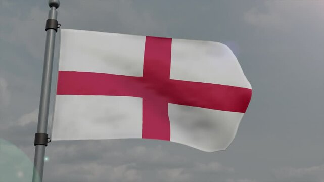 england country flag waving
