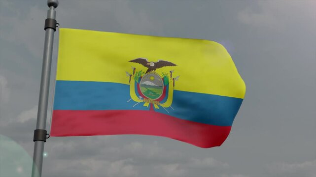 ecuador country flag waving