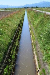 農業用水路 ／ 日本有数の米どころ 山形県庄内
