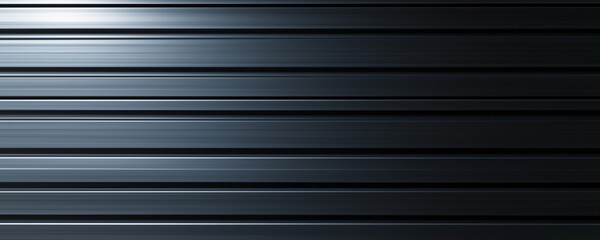 Obraz premium Dark gray metal texture with horizontal lines provides a sharp, sleek backdrop. The clean, reflective quality is ideal for high-end product designs, presentations, or digital art.