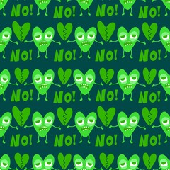 Obraz premium Winter hearts anti 14 February seamless valentines love pattern for wrapping paper and fabrics and linens and kids clothes print