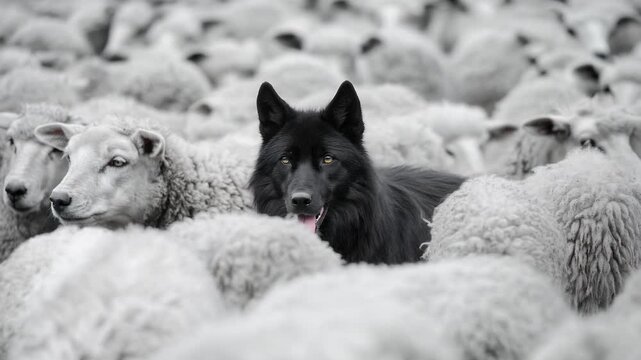 wolf in sheep's clothing hypocrisy concept