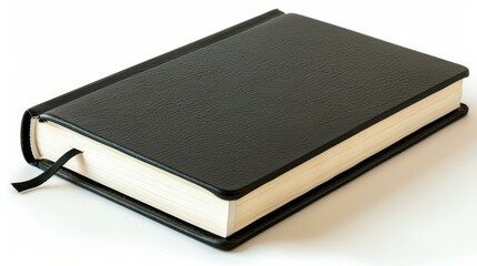 A sleek black notebook with an elastic band, perfect for jotting down thoughts in a minimalist style.
