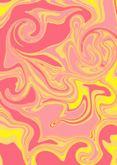 Retro Groovy Posters Template, Psychedelic 60s 70s Backgrounds with Liquid, Swirl, and Wave Patterns, text space, png illustration set on transparent background