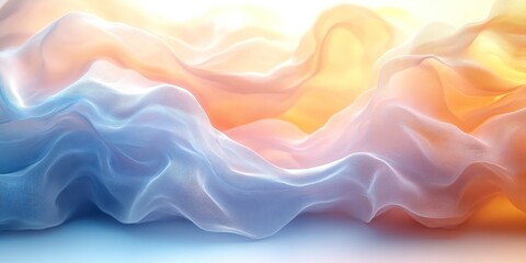 Obraz premium Ethereal Pastel Fabric Drapes: A Dreamlike Textured Abstract