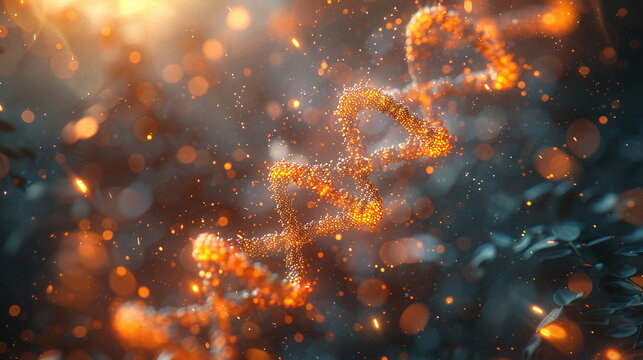 dna strings illustration - Powered by Adobe