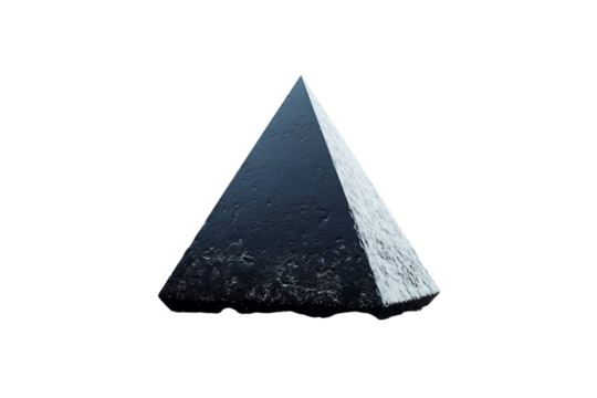 Dark Stone Pyramid Abstract 3D Render - Powered by Adobe