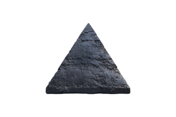 Dark Triangular Stone Pyramid Shape Minimalist Design