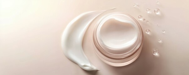 Luxurious moisturizing cream with elegant texture and dewy finish