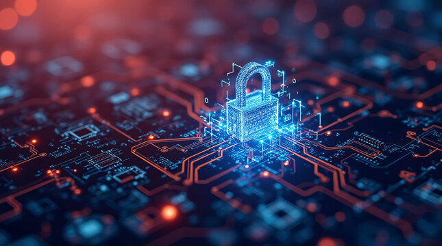 Cyber ​​security and data protection, internet network security, protect business and financial transaction data from cyber attack, user private data security encryption	