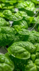 Lush Green Hydroponic Plants Growing Under LED Lights in Indoor Vertical Farm &ndash; Sustainable Agriculture, Organic Microgreens, and Modern Farming Technology