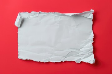 White sheets paper on red background, Blank paper