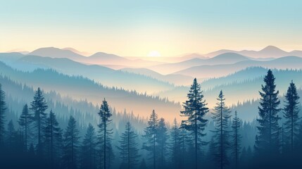 Obraz premium mountain views decorated with trees