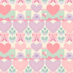 cute romantic heart of background