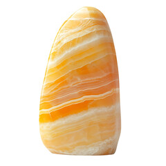 Yellow Jade Stone Isolated on Transparent Background