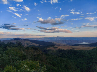 Obraz premium view with mountains and dam