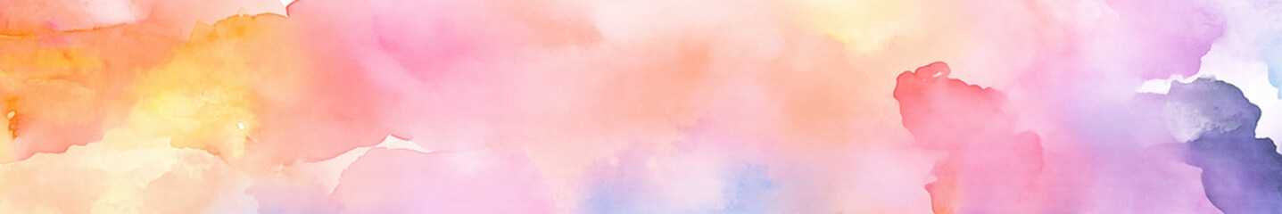 Obraz premium Dreamy Watercolor Horizon: Soft Pastel Gradient Flowing Through Delicate Hues