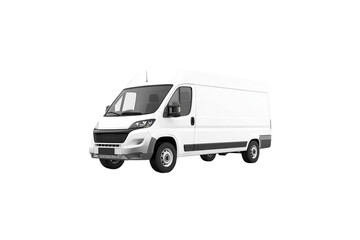 White Cargo Van Transportation Vehicle Delivery Truck,