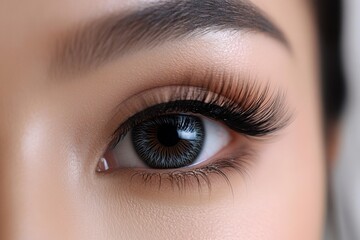 Applying eyeliner with precision to enhance eye makeup in a close-up view