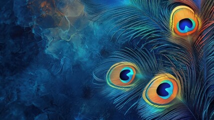 Deepavali peacock feathers background