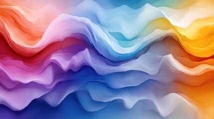 Fototapeta premium Abstract rainbow wavy background design