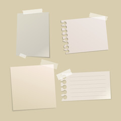 set of note papers