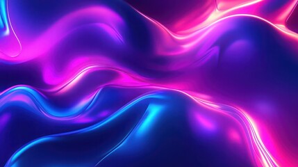 Neon 3D image of neon vector abstract background with purple blue pink color