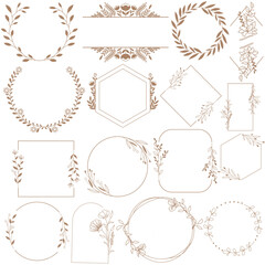vector set of vintage frames