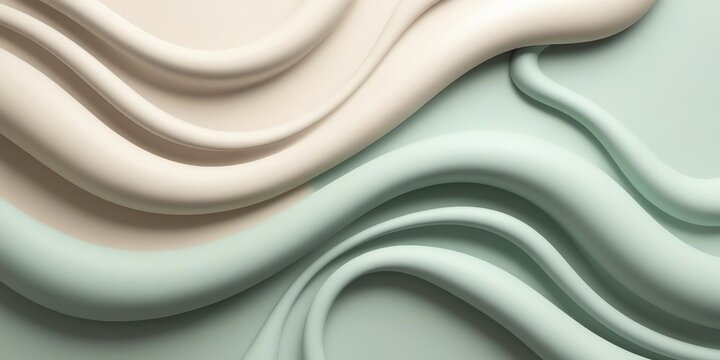 A smooth background blending from ivory to light sage with fluid, swirling shapes, evoking a dynamic meditative atmosphere. 3