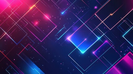 Obraz premium Ultra-realistic abstract background featuring a blend of vibrant colors, intricate geometric patterns, and dynamic lighting effects.