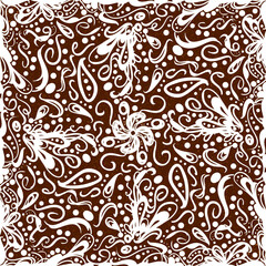 classic javanese batik style seamless floral pattern ornament