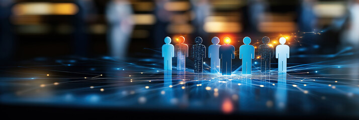 abstract teamwork and hiring concept baner background