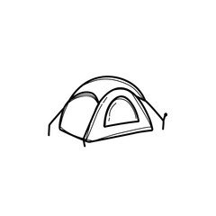 doodle tent line sketch