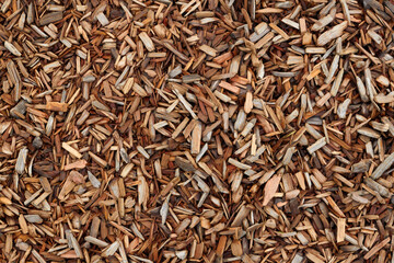 Many Wood Chips in a Pile