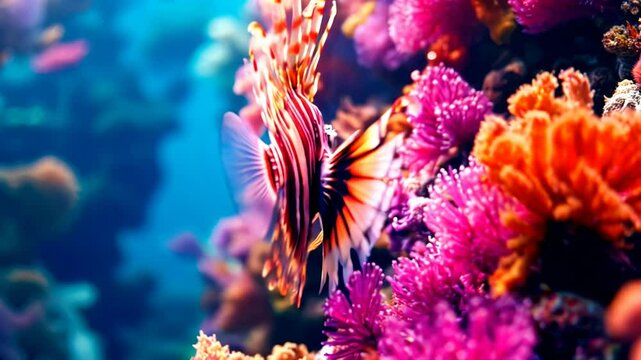 tropical fish in aquarium