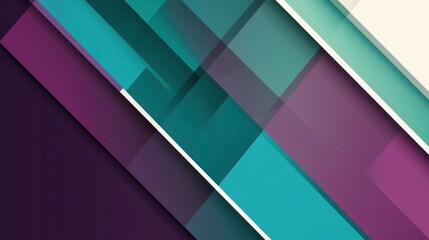 Obraz premium Colorful Geometric Abstract Background with Layered Shapes and Lines
