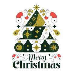 2d vector illustration colorful icon for Christmas items and decoration with gifts accessories	
