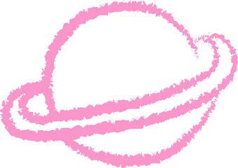 Hand Drawn Crayon Planet